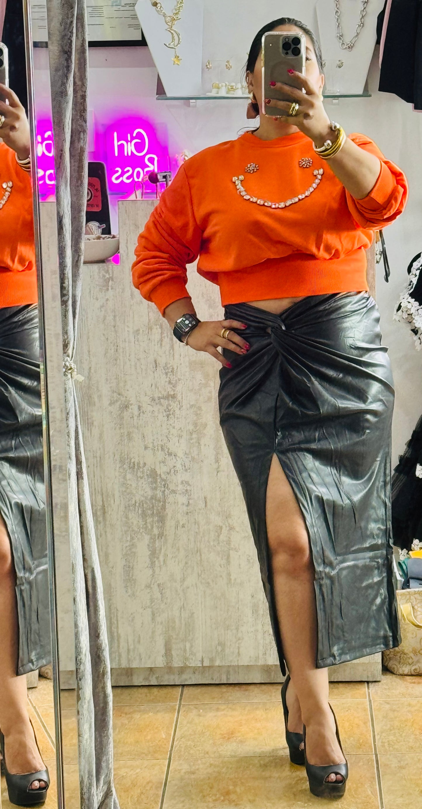 Falura Faux Leather skirt